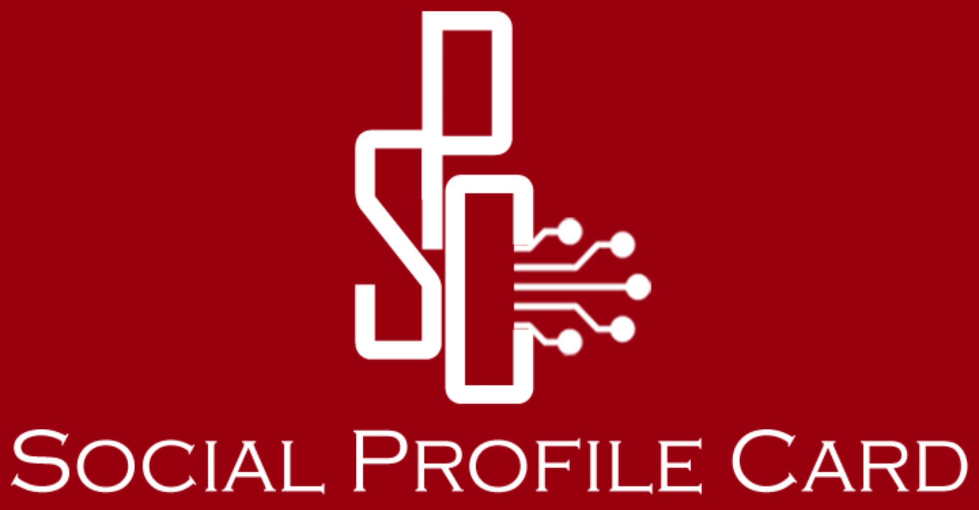 social profile card logo